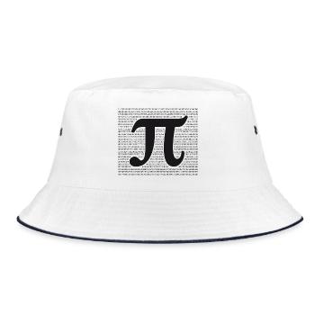 Pi als vollständige Zahl - Bucket Hat - Weiß/Navy - Vorne