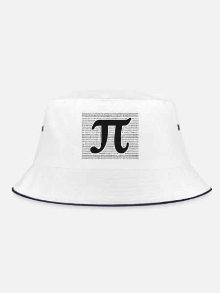 Pi als vollständige Zahl - Bucket Hat - Weiß/Navy