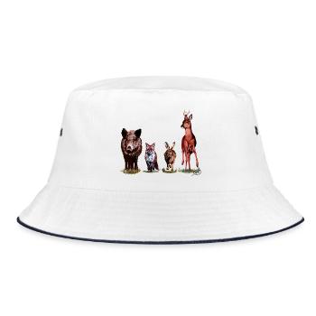 Wild Quartet - Bucket Hat - white/navy - Front