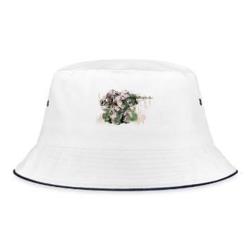 Soldier - Bucket Hat - white/navy - Front