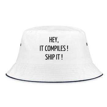 Quote / Gaming / Geek / Gamer / Computer / Game - Bucket Hat - white/navy - Front