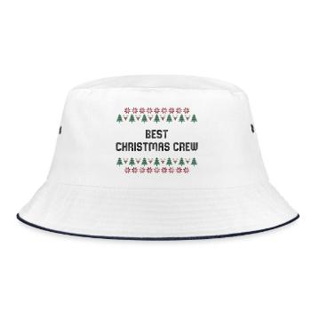 Weihnachten - Bucket Hat - Weiß/Navy - Vorne