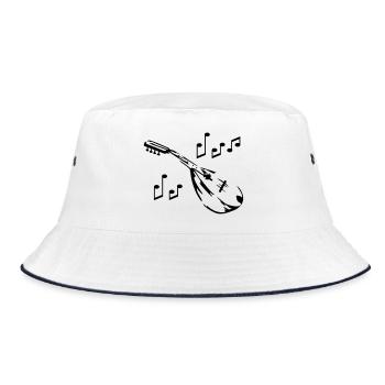 mandolin - Bucket Hat - white/navy - Front