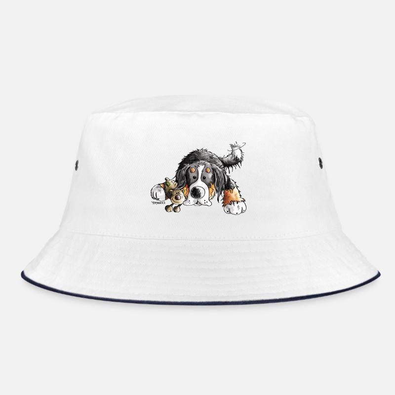 Berner Sennenhund knuddelt Teddy - Hund - Comic Bucket Hat