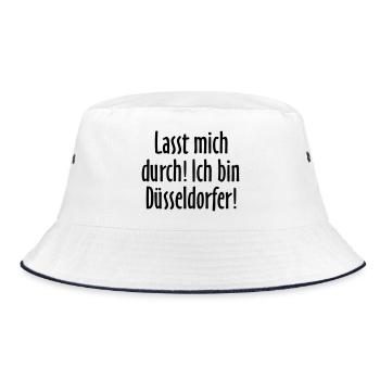 Lasst mich durch! Ich bin Düsseldorfer! - Bucket Hat - Weiß/Navy - Vorne