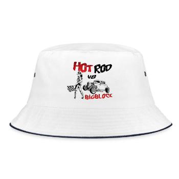 Hot Rod V8 Big Block - Bob - blanc/marine - Devant