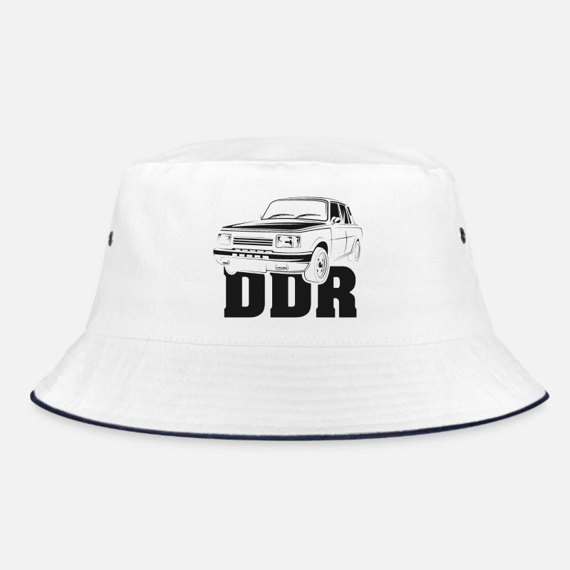 DDR Warti Classic Car Oldtimer Wartburg Logo - Bob - blanc/marine