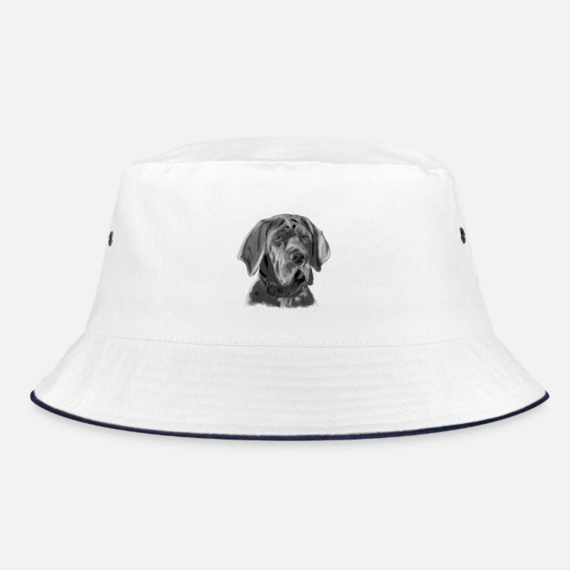 Dogge - Bucket Hat - Weiß/Navy