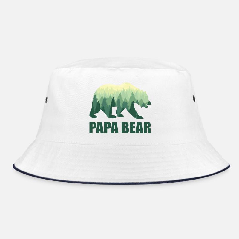 Papa Bear Daddy Vater Dad Opa Vatertag Papi Bucket Hat
