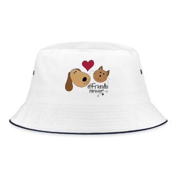 Chien et chat - Bob - blanc/marine - Devant