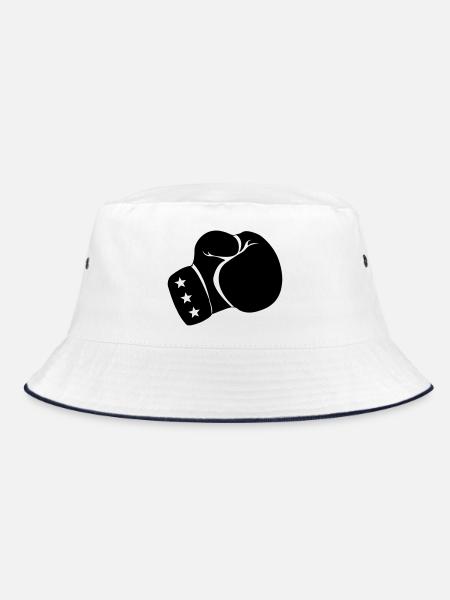 Boxe gant de boxe - Bob - blanc/marine - Devant