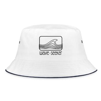 stylish surf fashion - Bucket Hat - Weiß/Navy - Vorne