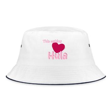 Wahine loves Hula - Bucket Hat - white/navy - Front