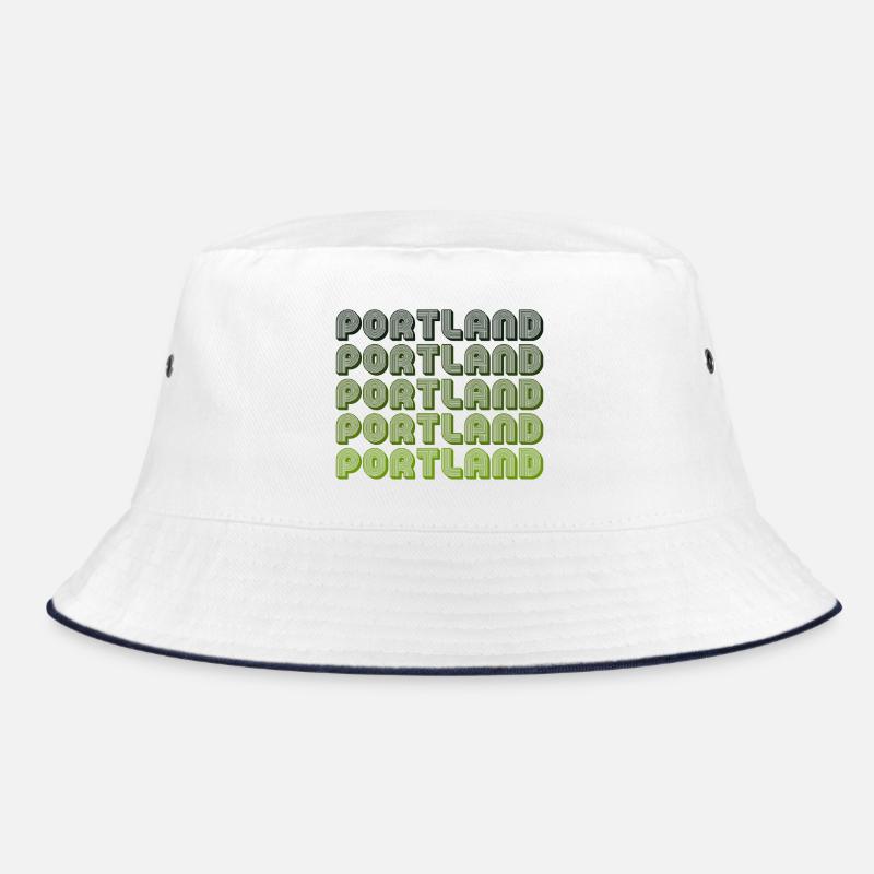 Portland Retro Gradient Muster Bucket Hat