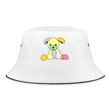 Dog Comic - Bucket Hat - white/navy - Front