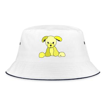 Dog Comic - Bucket Hat - white/navy - Front