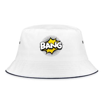 explosion, bang, boom - Bucket Hat - white/navy - Front