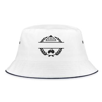 Proud of the farm and tractor - Bucket Hat - white/navy - Front