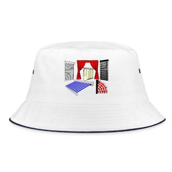 Sun protections - Bucket Hat - white/navy - Front