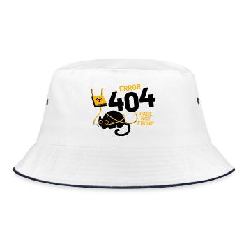 Error 404 Page Not Found - Bucket Hat - white/navy - Front