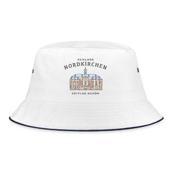 Schloss Nordkirchen, Münsterland - Bucket Hat - Weiß/Navy - Vorne