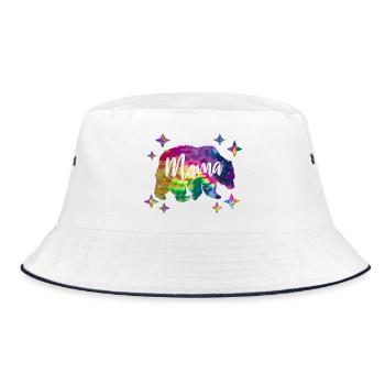 Mama Bear Colorful Tie Dye Batik - Bob - blanc/marine - Devant