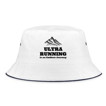 Ultra Running is an Endless Journey - Bucket Hat - white/navy - Front