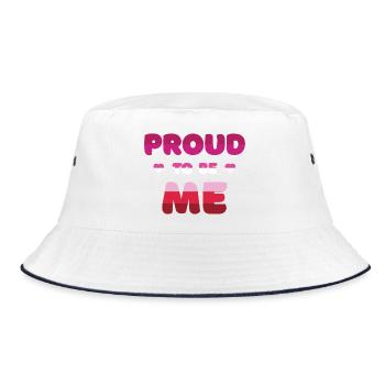 Lesbian Pride to Be Me - Pride Month - Bucket Hat - white/navy - Front