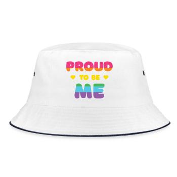 LGBTQ+ Fierté d’être moi - Mois de la fierté - Bob - blanc/marine - Devant