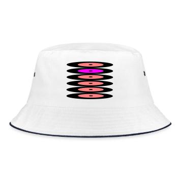 Records - Bucket Hat - white/navy - Front