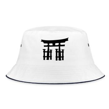 Torii japonais ou image d’ombre transparente de porte - Bob - blanc/marine - Devant