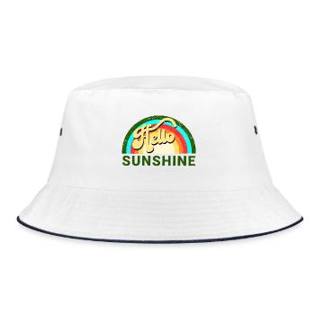 Hallo Sonnenschein - Bucket Hat - Weiß/Navy - Vorne