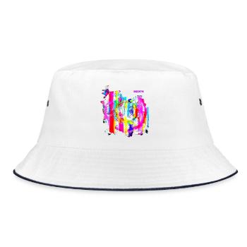 "RetroBack" by Acryl Galerie & Design - Bucket Hat - white/navy - Front