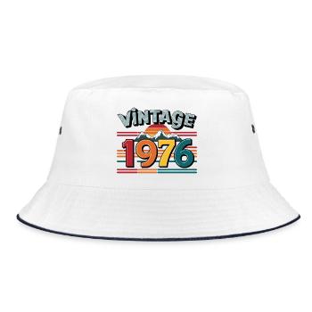 Vintage 1976 Cadeau d'anniversaire 47 ans Homme Fe - Bob - blanc/marine - Devant
