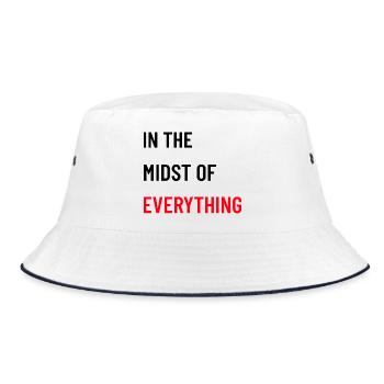 In the Midst of Everything - Bucket Hat - Weiß/Navy - Vorne