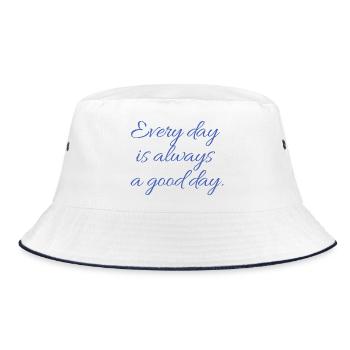 Chic - Bucket Hat - Weiß/Navy - Vorne