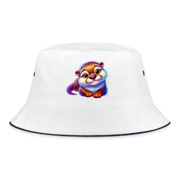 Otter - Bucket Hat - Weiß/Navy - Vorne