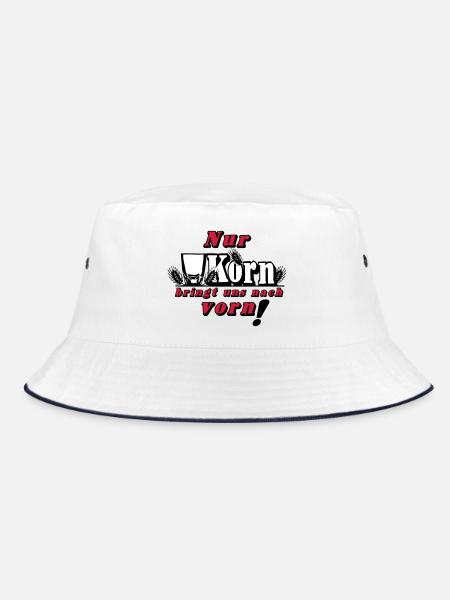 Only corn brings us ... (24) - Bucket Hat - white/navy - Front