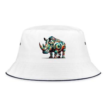 Rhinoceros - Bucket Hat - white/navy - Front
