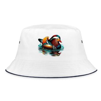 Canard mandarin - Bob - blanc/marine - Devant