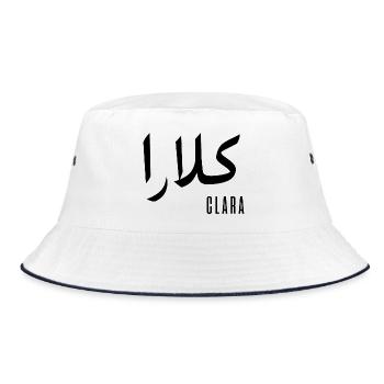 Clara prénom en arabe - Bob - blanc/marine - Devant