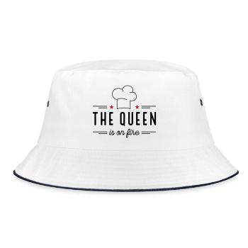 Weihnachtsgeschenke für Frauen - Bucket Hat - Weiß/Navy - Vorne