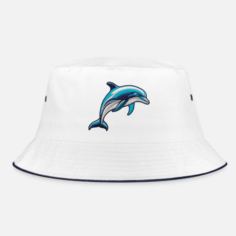 Gestickter Delfin Bucket Hat