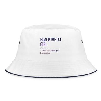 Black Metal Black Metal Black Metal - Bucket Hat - white/navy - Front