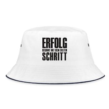 Success Saying for Founder Entrepreneur Startup - Bucket Hat - white/navy - Front
