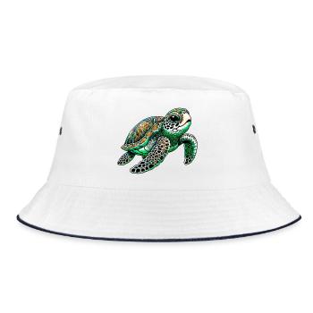 Turtle - Bucket Hat - white/navy - Front