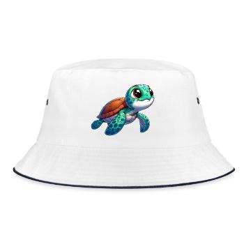 Turtle - Bucket Hat - white/navy - Front
