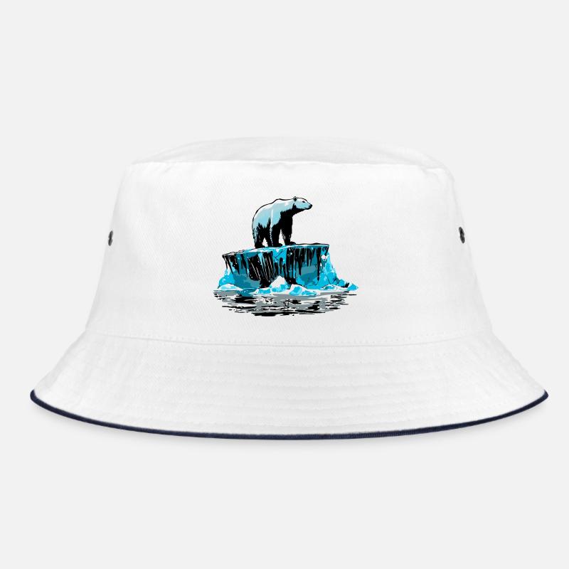 Eisbär auf Eisscholle – Arktisches Design Bucket Hat