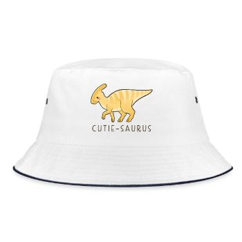 Cute Dino Cutie-Saurus - Bucket Hat - white/navy - Front