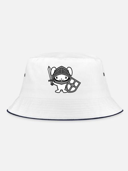 Lapin Chevalier Épée Bouclier Armure Casque Château Héros - Bob - blanc/marine - Devant
